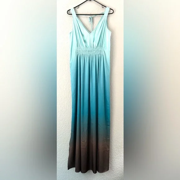 White House Black Market Women’s Dress Ocean ombre Expreso Size M - Picture 3 of 12